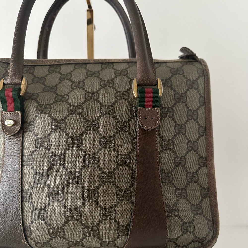 OFFERS!! Vintage Gucci Project Bag ! Gucci Top Handle Mini Boston Bag Beater - Picture 5 of 16